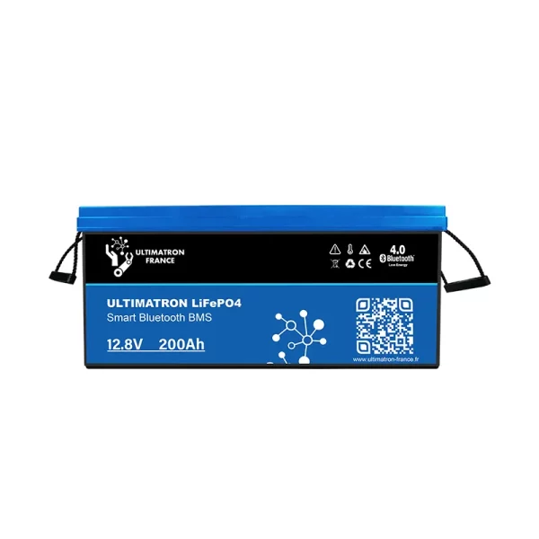 Ultimatron Batterie Lithium 12.8V 200Ah LiFePO4 Smart BMS Avec Bluetooth